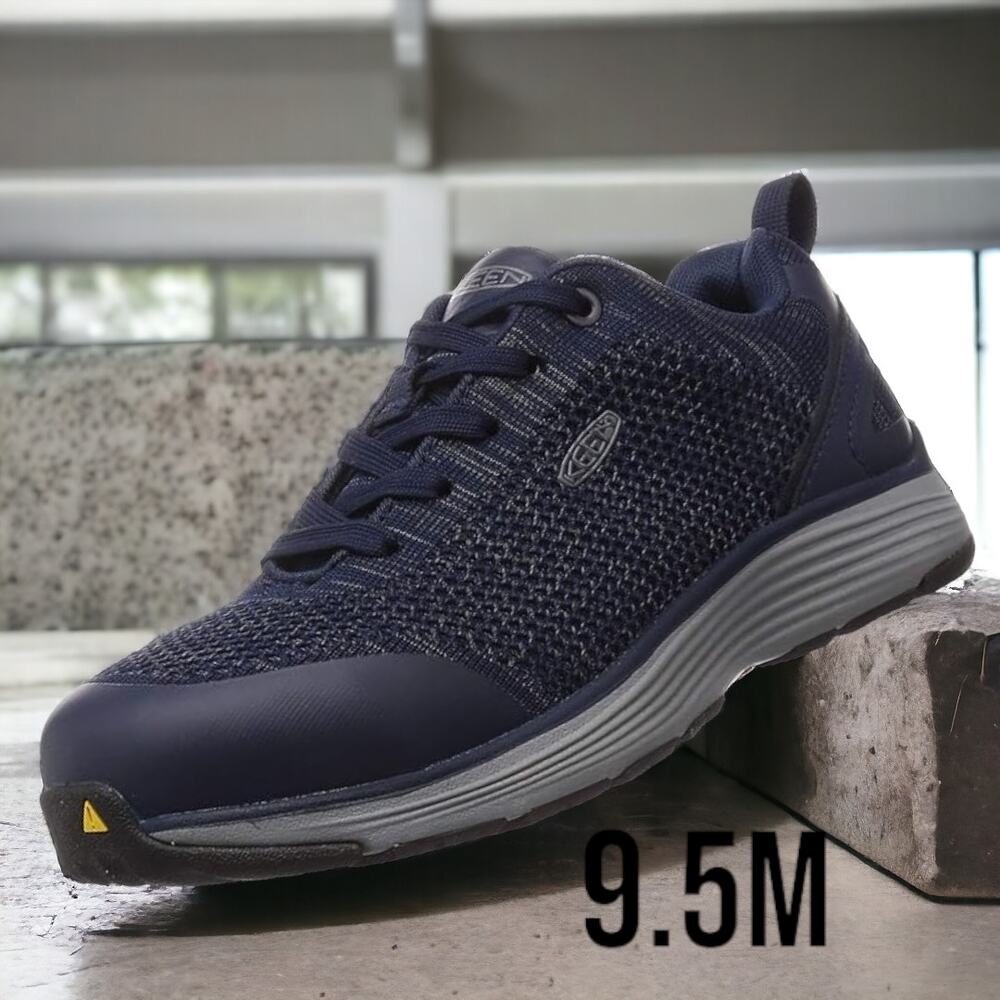 Keen Womens size 9.5M Sparta Blue Grey Alloy Toe Work Shoes ~ runs small